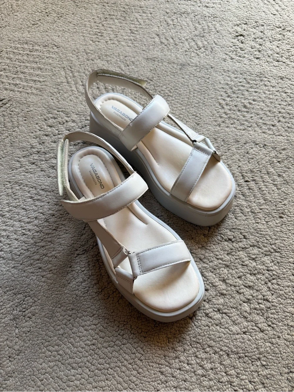 Vagabond Courtney Off White Platform Strap Sandals